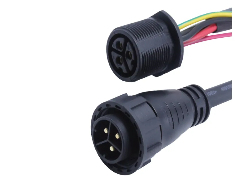 M25 Waterproof Connector with Panel Socket (25 A, IP68)