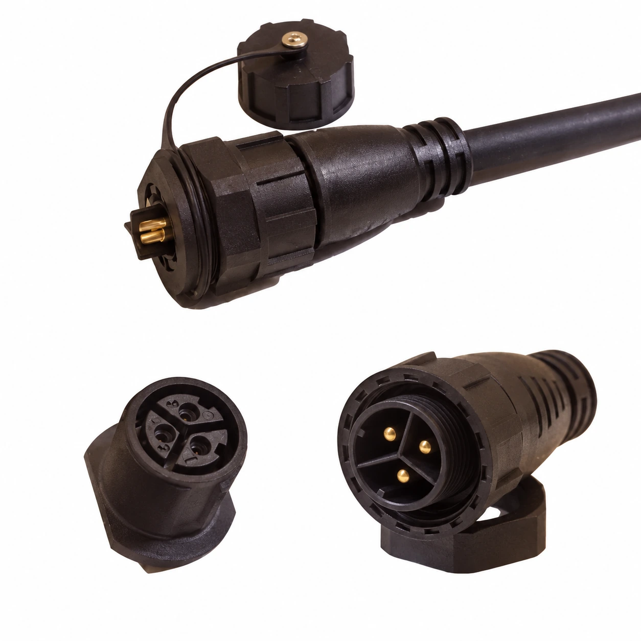 M25 Waterproof Connector with Panel Socket (25 A, IP68) photo 4